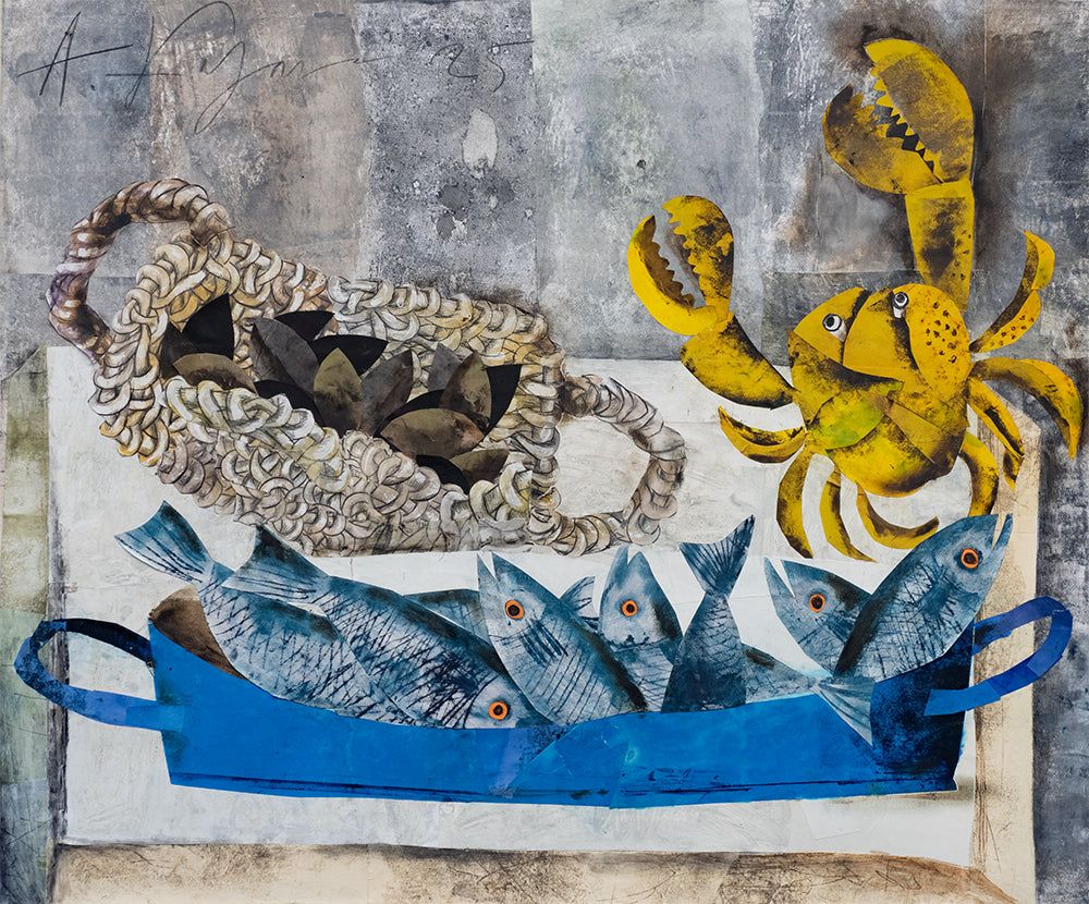 Still Life with Yellow Crab, Fish and Oysters