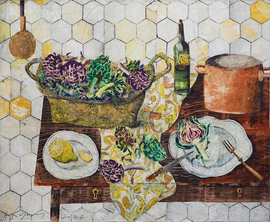 Still life with artichokes