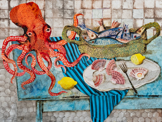 Still life with octopus